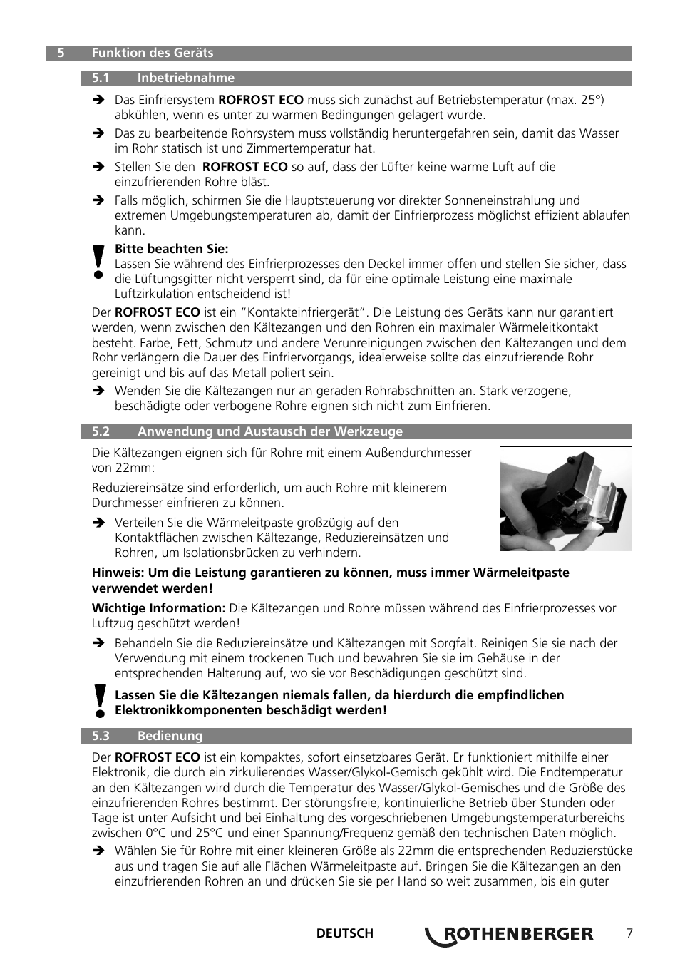 ROTHENBERGER ROFROST ECO User Manual | Page 9 / 104