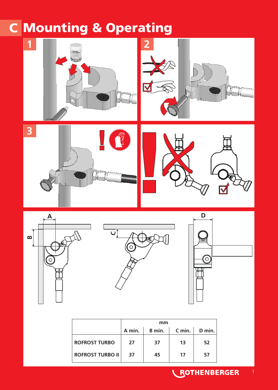 Seite5, Mounting & operating c | ROTHENBERGER ROFROST TURBO 1.1/4 und 2 User Manual | Page 5 / 108