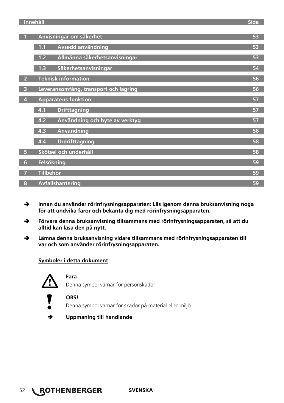 ROTHENBERGER ROFROST TURBO 1.1/4 und 2 User Manual | Page 56 / 108