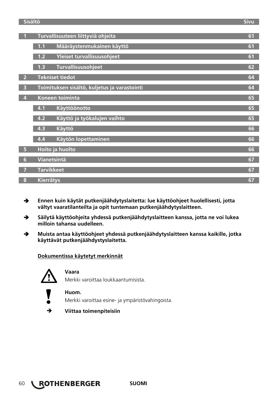 ROTHENBERGER ROFROST TURBO 1.1/4 und 2 User Manual | Page 64 / 108