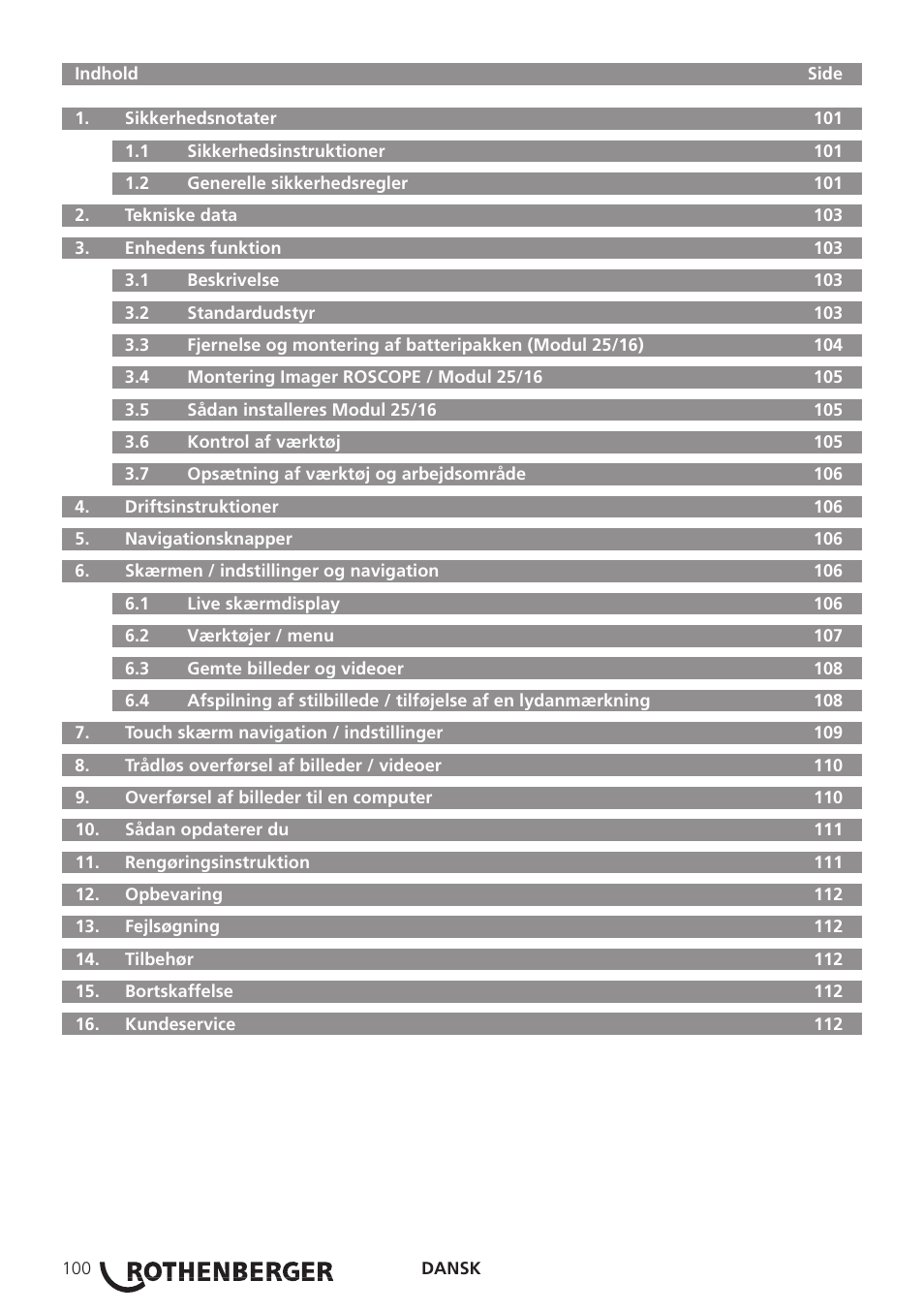 ROTHENBERGER Modul Pipe 25/16 User Manual | Page 102 / 256
