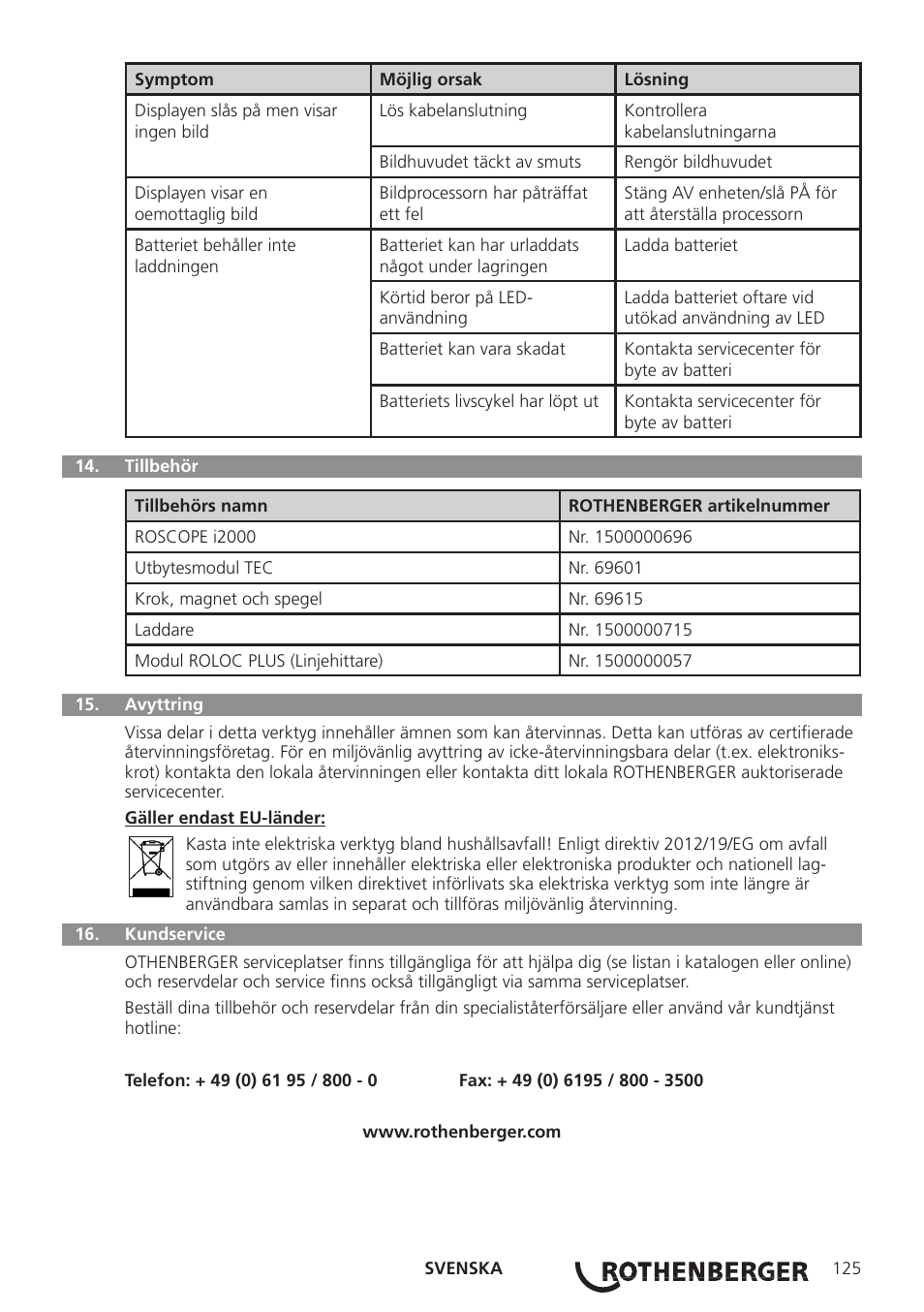 ROTHENBERGER Modul Pipe 25/16 User Manual | Page 127 / 256