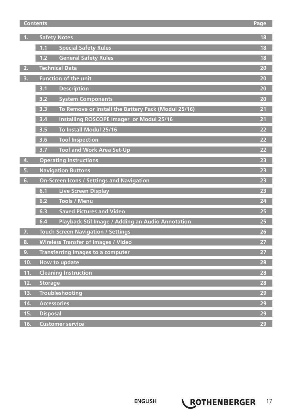 ROTHENBERGER Modul Pipe 25/16 User Manual | Page 19 / 256