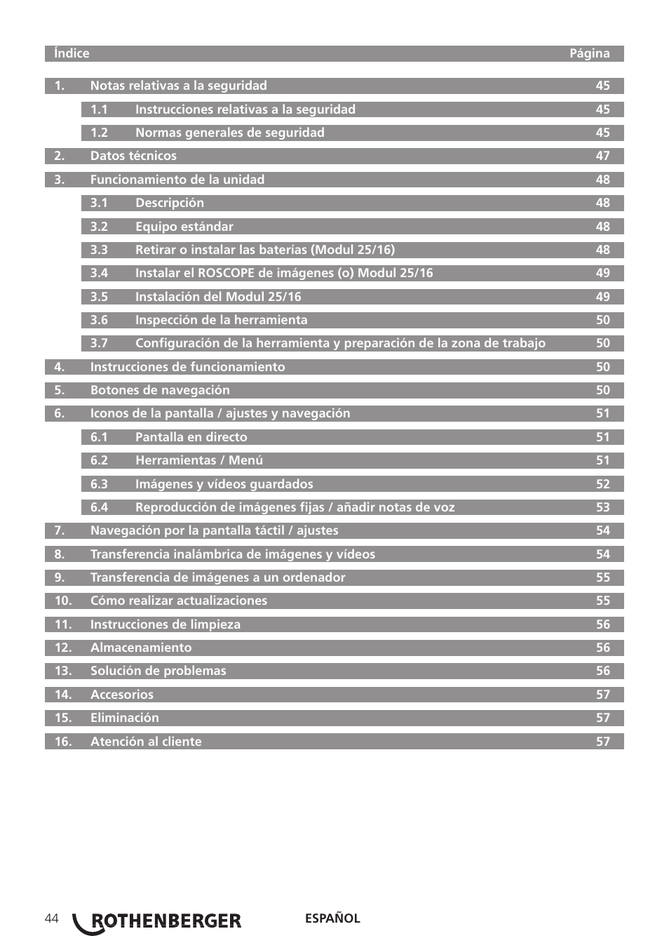ROTHENBERGER Modul Pipe 25/16 User Manual | Page 46 / 256