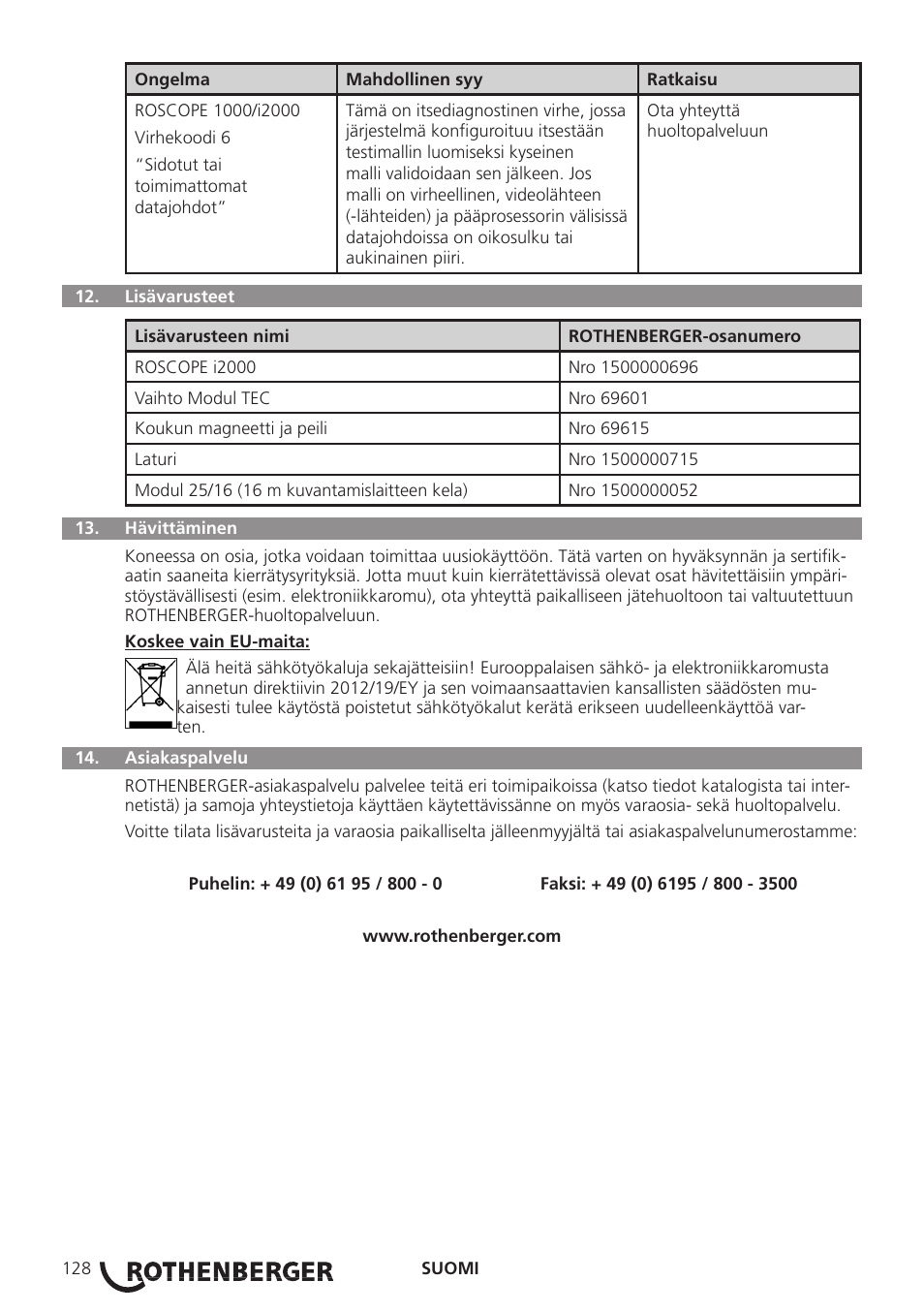 ROTHENBERGER Modul ROLOC PLUS User Manual | Page 130 / 216