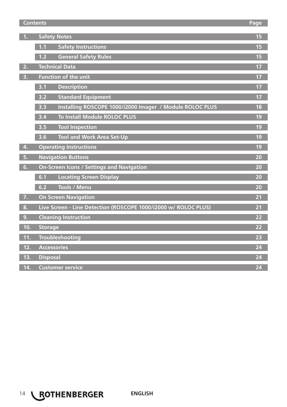 ROTHENBERGER Modul ROLOC PLUS User Manual | Page 16 / 216