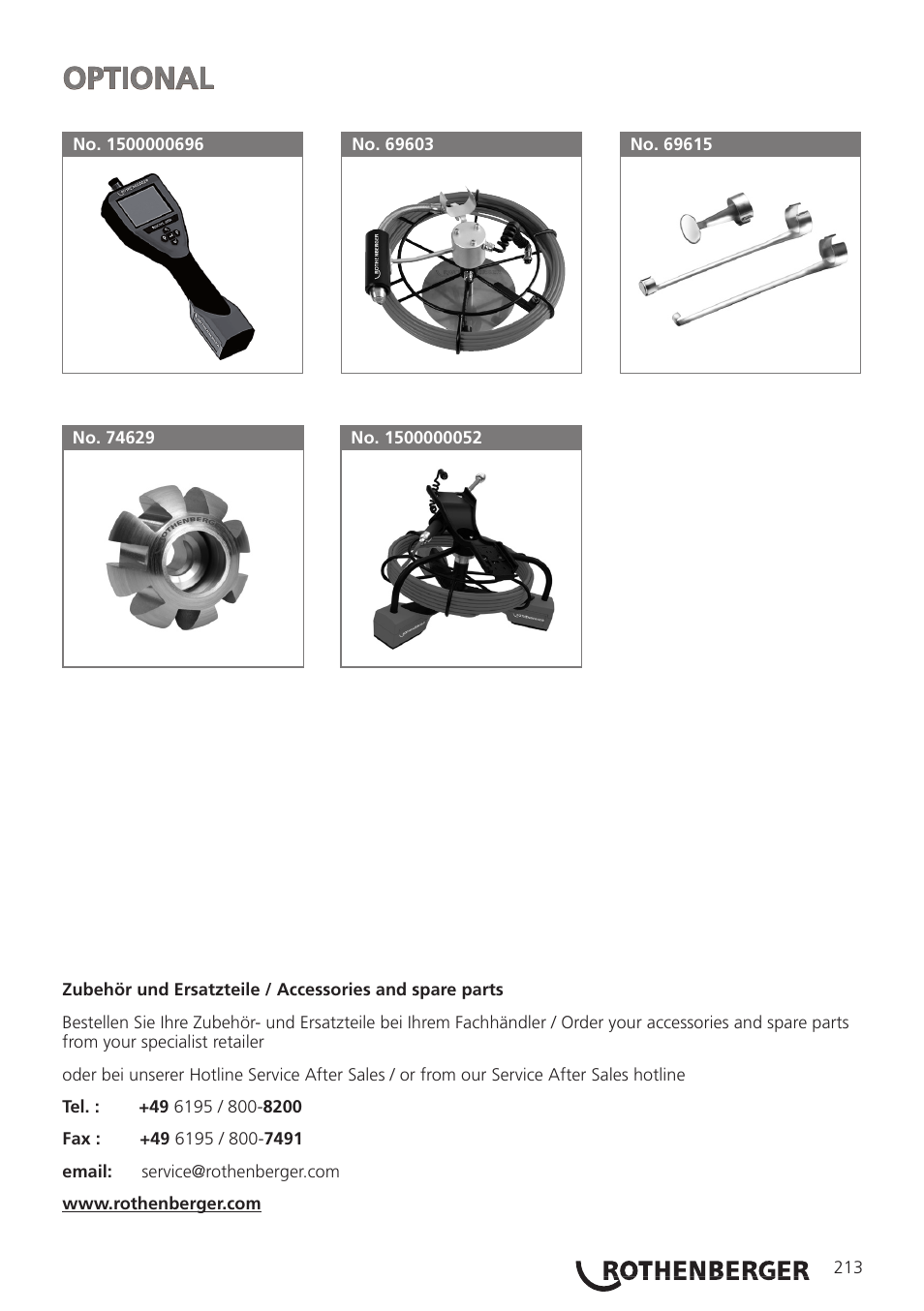 Optional | ROTHENBERGER Modul ROLOC PLUS User Manual | Page 215 / 216