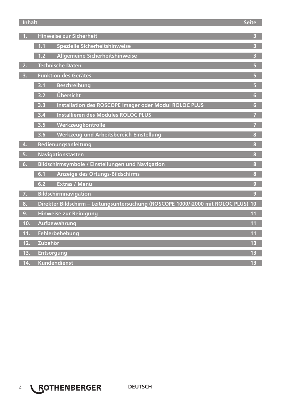 ROTHENBERGER Modul ROLOC PLUS User Manual | Page 4 / 216