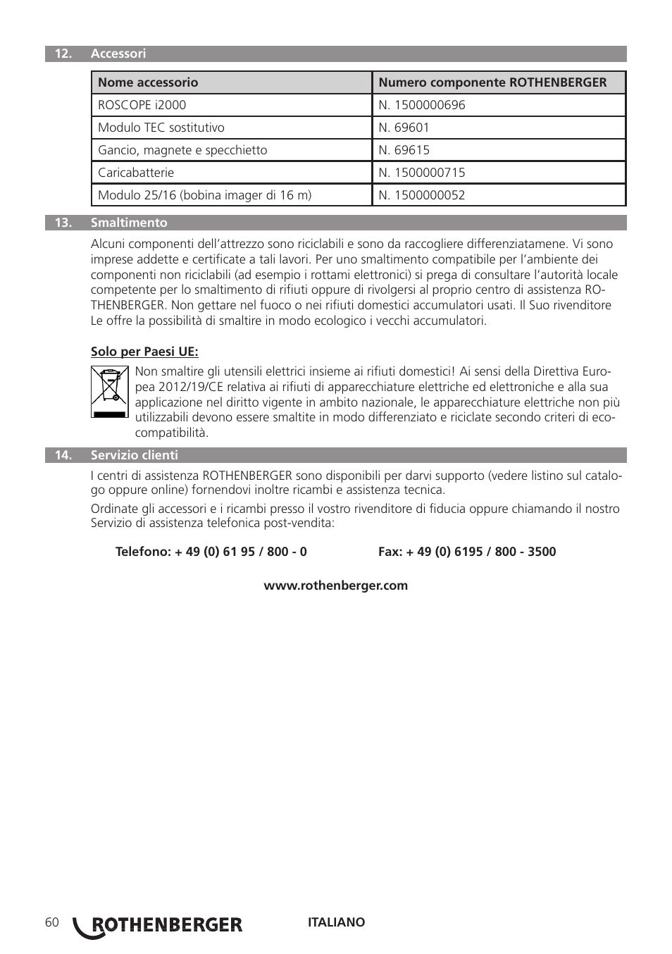 ROTHENBERGER Modul ROLOC PLUS User Manual | Page 62 / 216