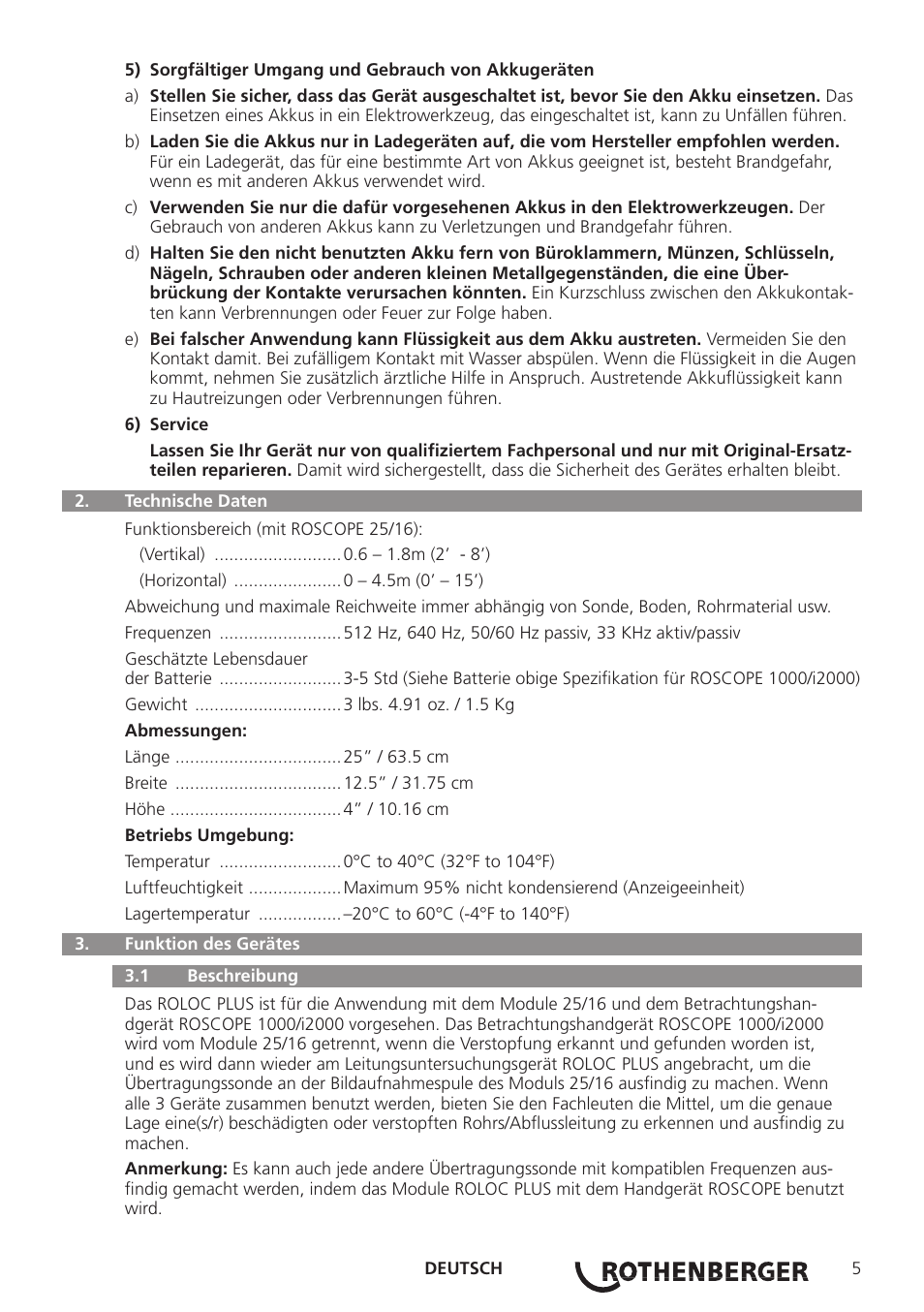ROTHENBERGER Modul ROLOC PLUS User Manual | Page 7 / 216