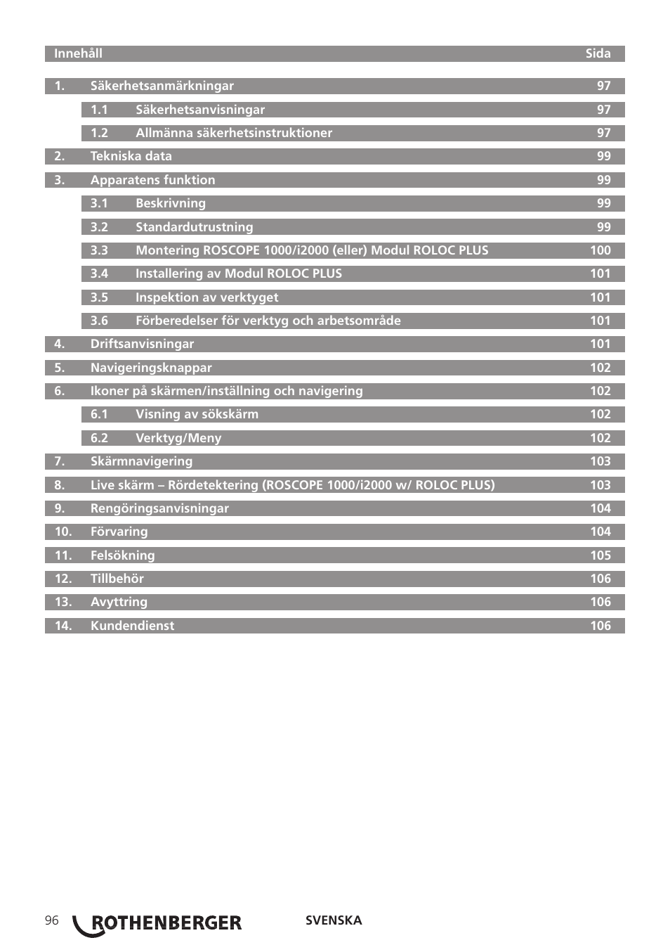 ROTHENBERGER Modul ROLOC PLUS User Manual | Page 98 / 216