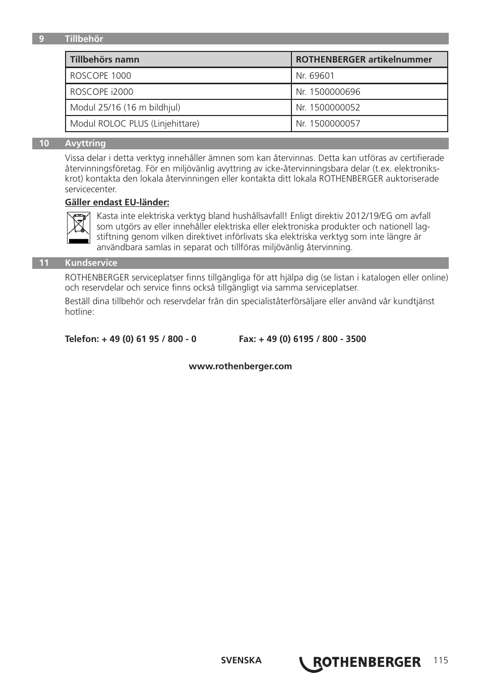 ROTHENBERGER Modul ROSCAN 150 User Manual | Page 117 / 236