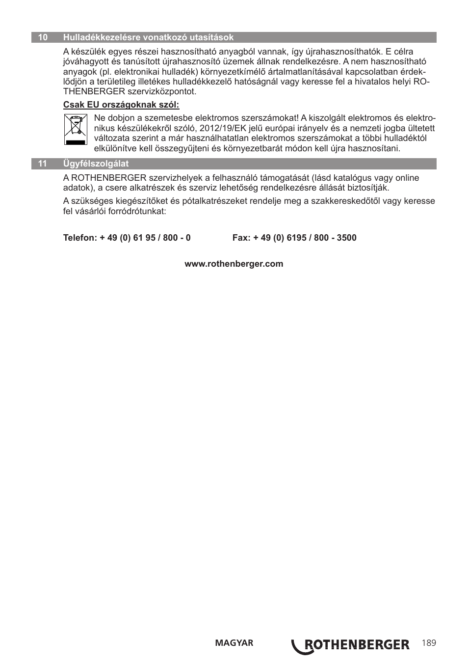 ROTHENBERGER Modul ROSCAN 150 User Manual | Page 191 / 236