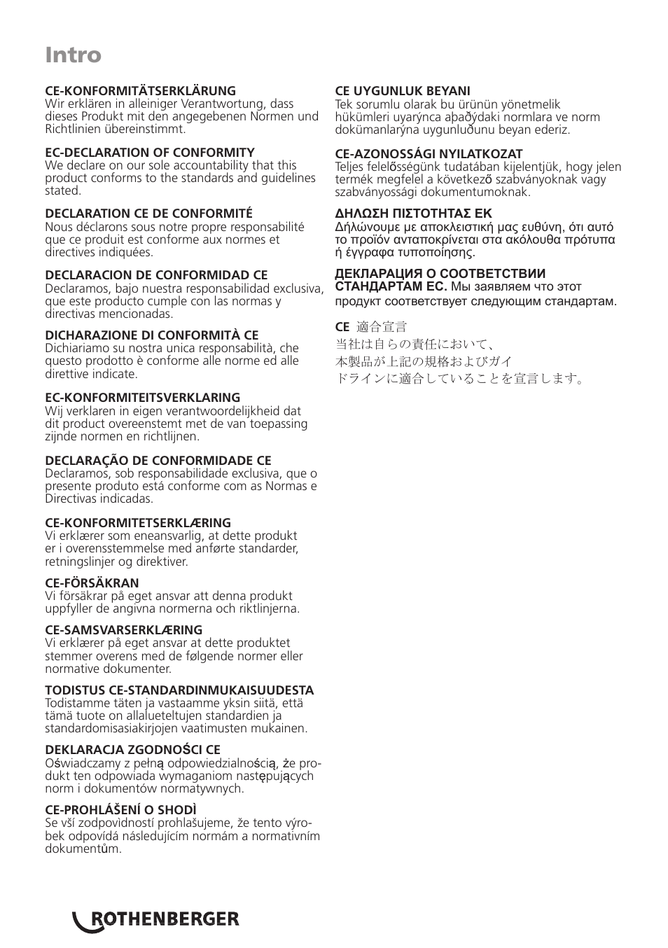Intro | ROTHENBERGER Modul ROSCAN 150 User Manual | Page 2 / 236