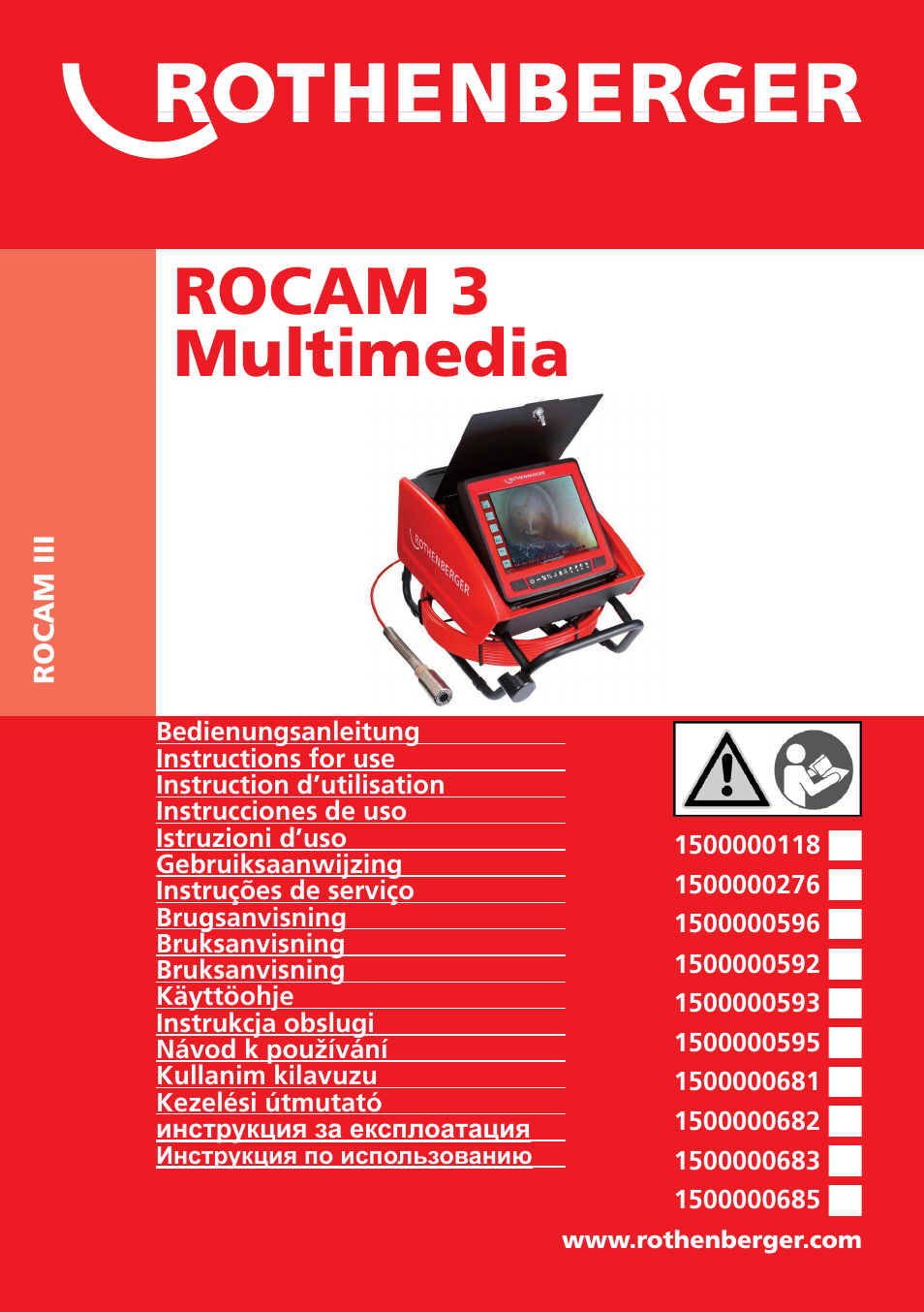 ROTHENBERGER ROCAM 3 Multimedia User Manual | 360 pages