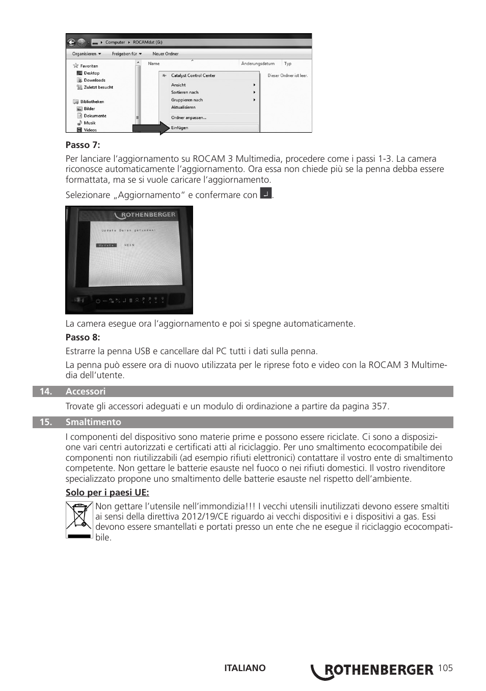 ROTHENBERGER ROCAM 3 Multimedia User Manual | Page 107 / 360