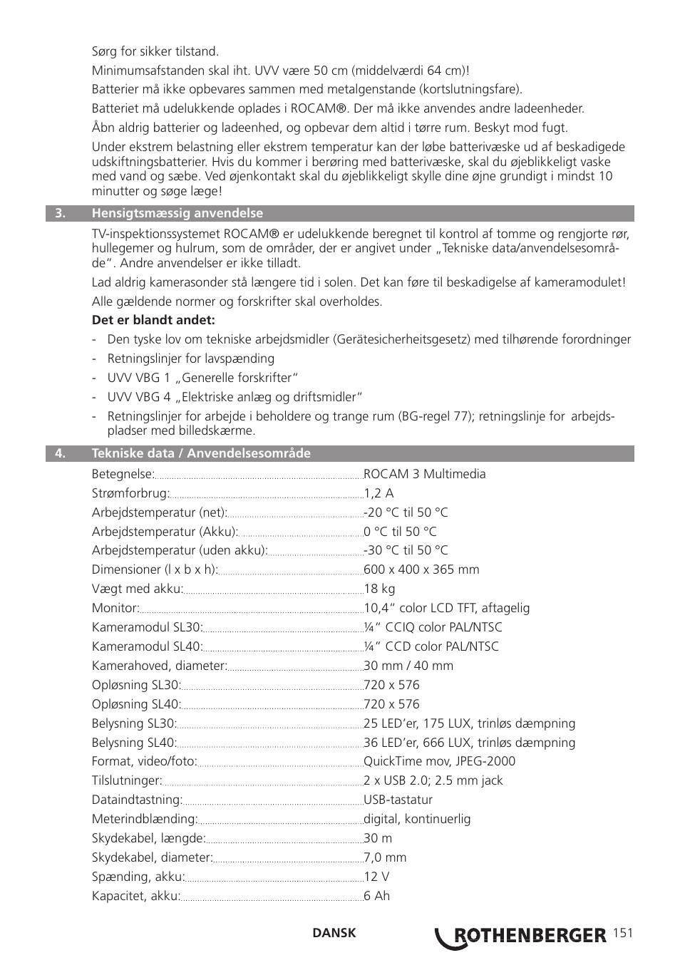 ROTHENBERGER ROCAM 3 Multimedia User Manual | Page 153 / 360