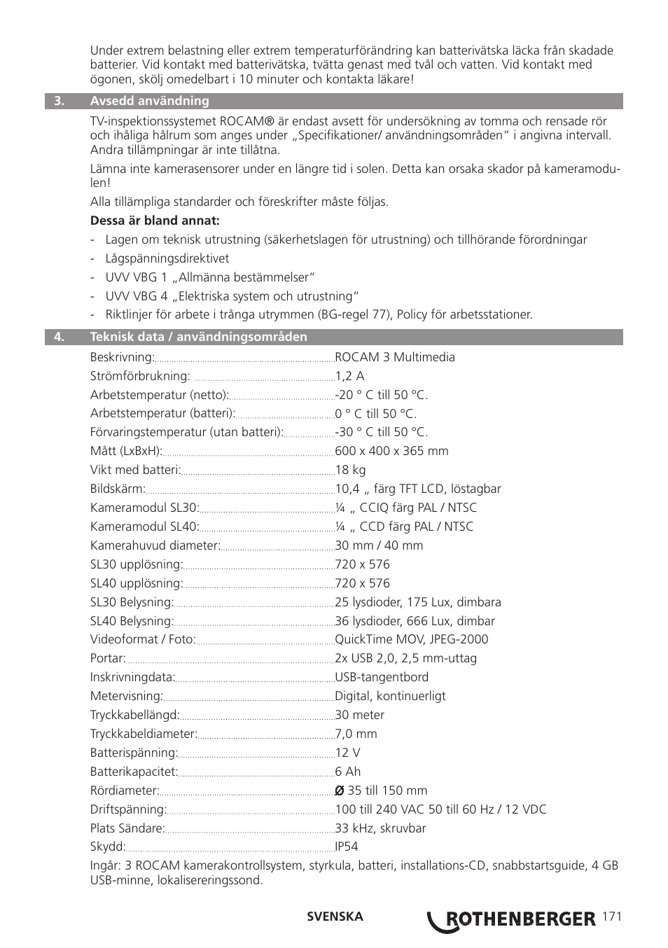 ROTHENBERGER ROCAM 3 Multimedia User Manual | Page 173 / 360