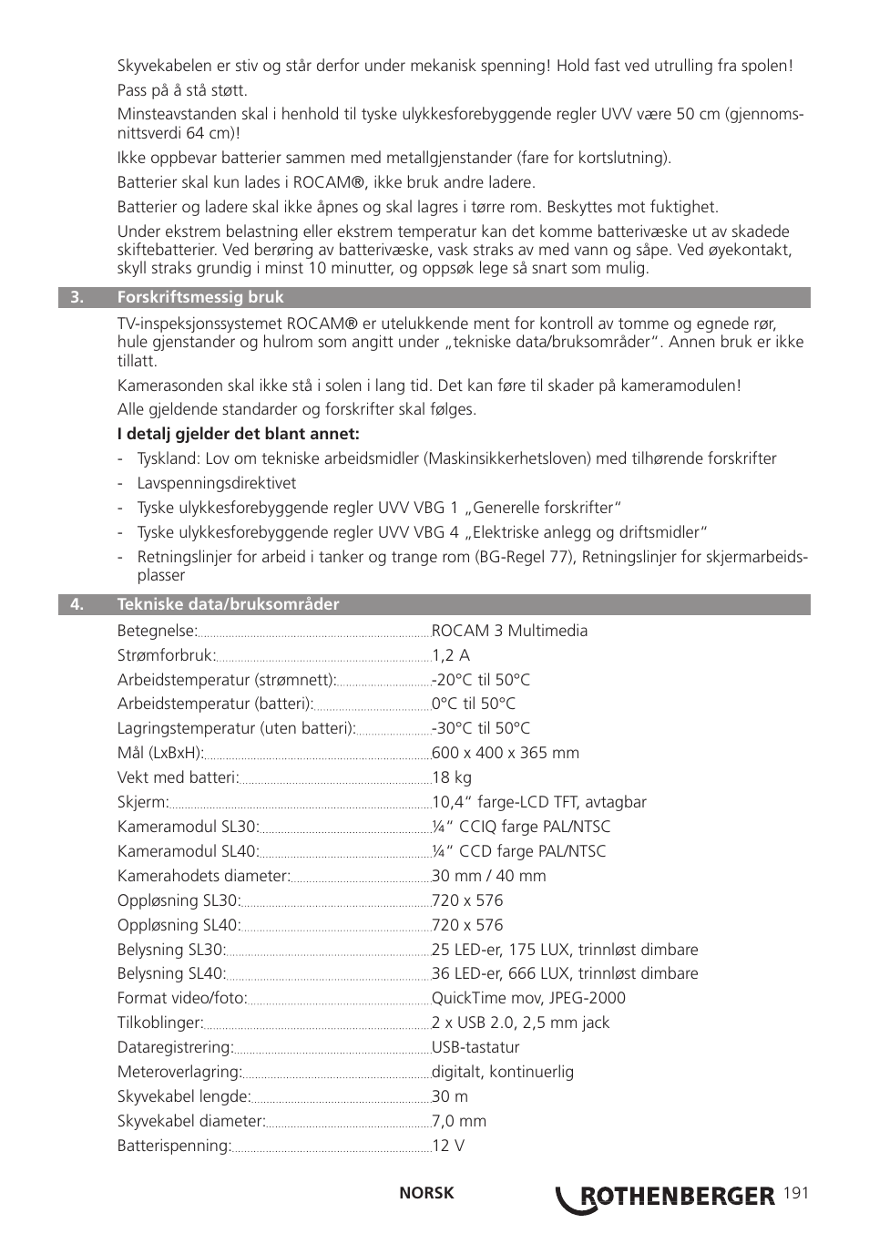ROTHENBERGER ROCAM 3 Multimedia User Manual | Page 193 / 360