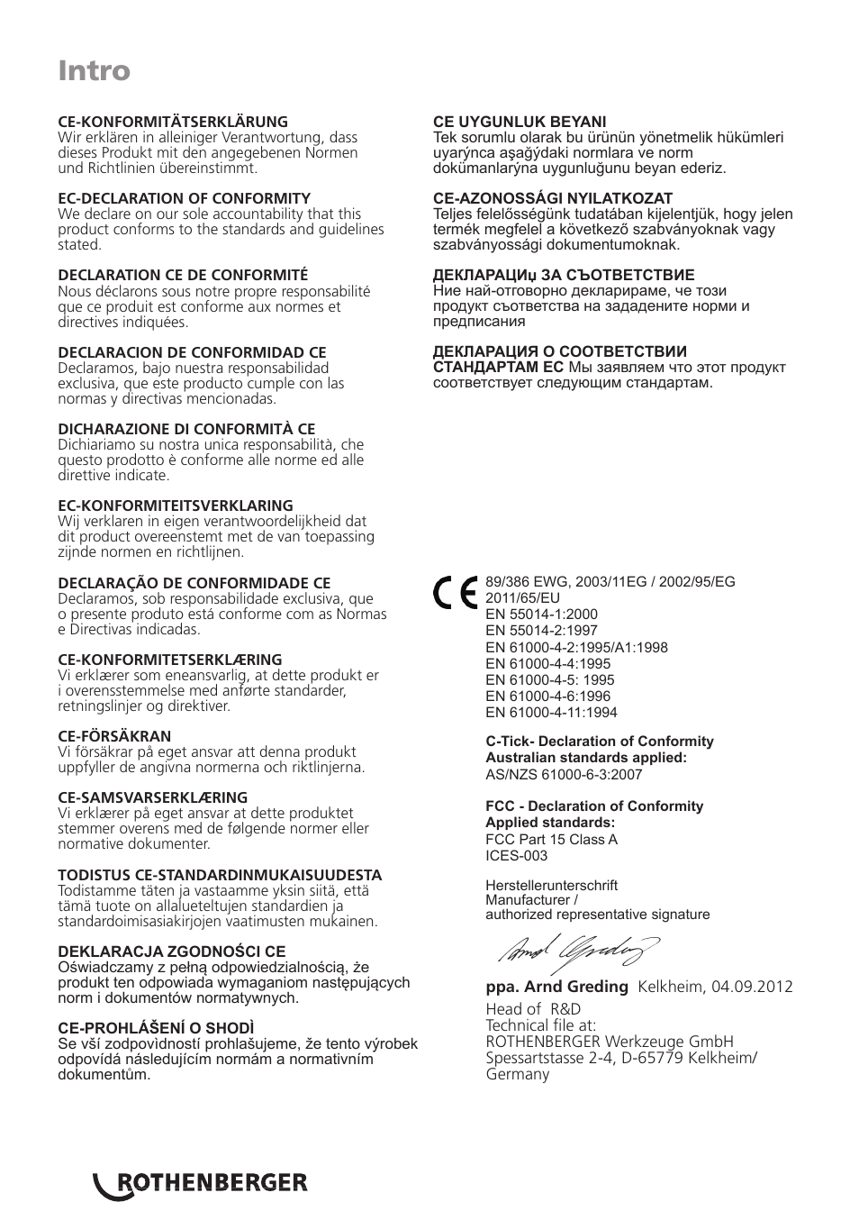 Intro | ROTHENBERGER ROCAM 3 Multimedia User Manual | Page 2 / 360