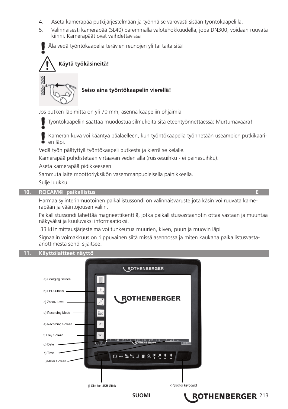 ROTHENBERGER ROCAM 3 Multimedia User Manual | Page 215 / 360