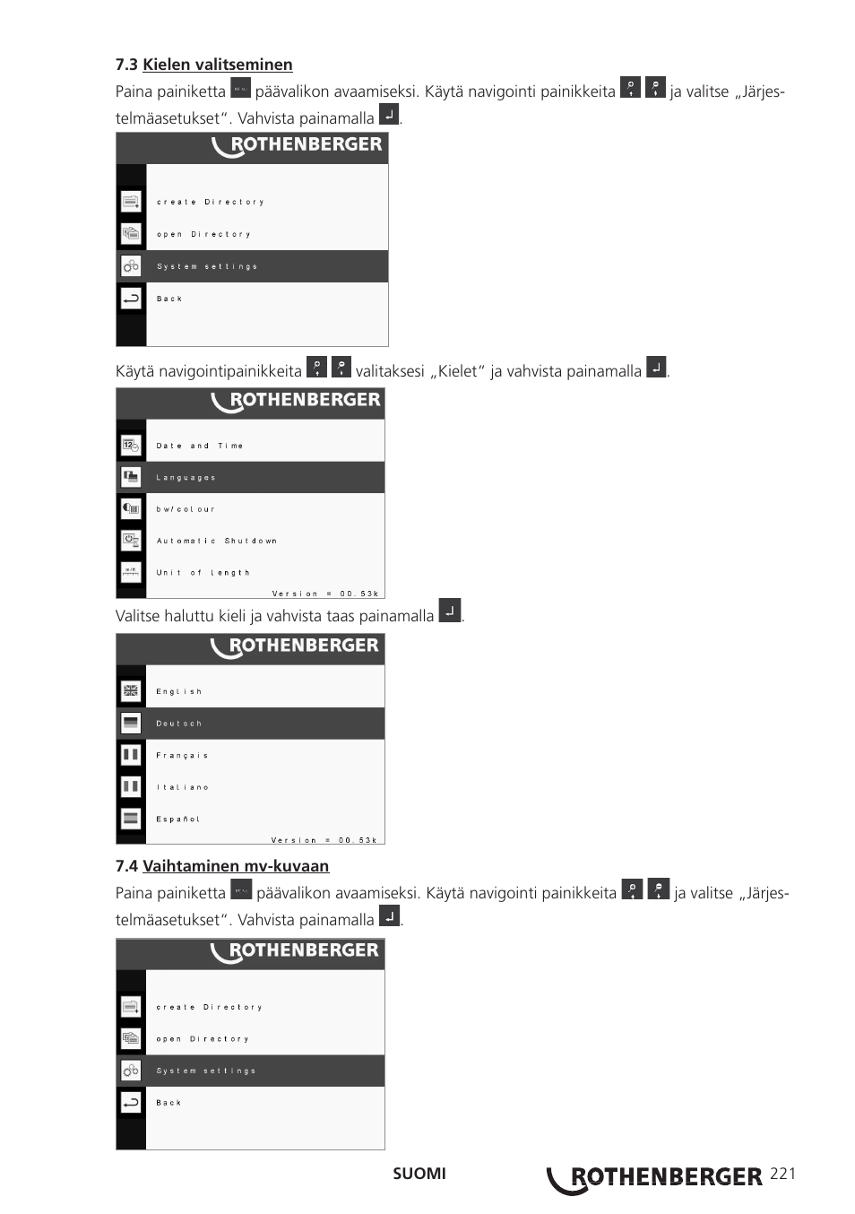 ROTHENBERGER ROCAM 3 Multimedia User Manual | Page 223 / 360