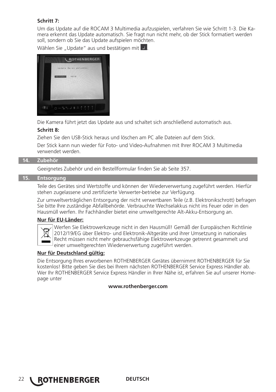 ROTHENBERGER ROCAM 3 Multimedia User Manual | Page 24 / 360
