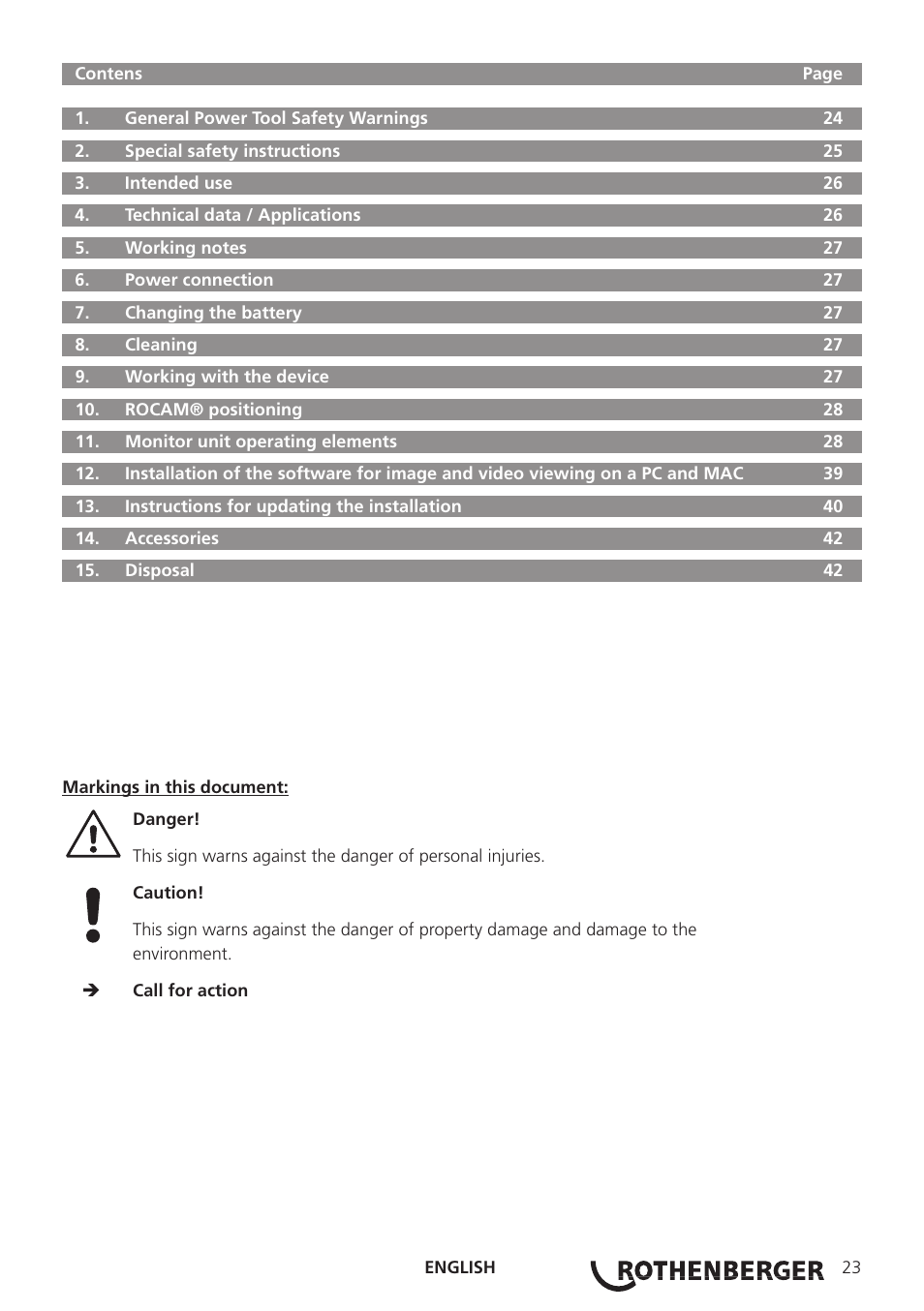 ROTHENBERGER ROCAM 3 Multimedia User Manual | Page 25 / 360