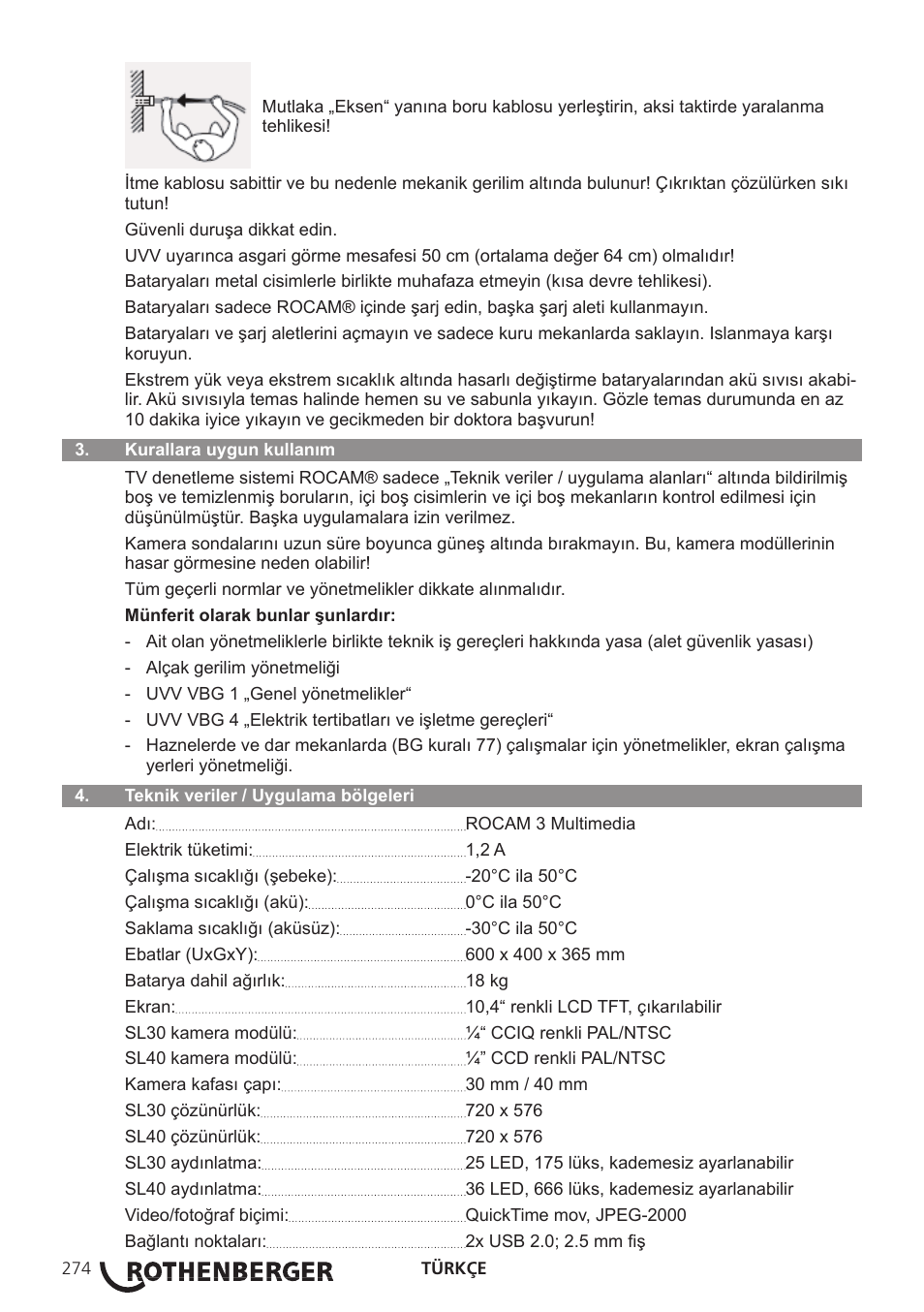 ROTHENBERGER ROCAM 3 Multimedia User Manual | Page 276 / 360