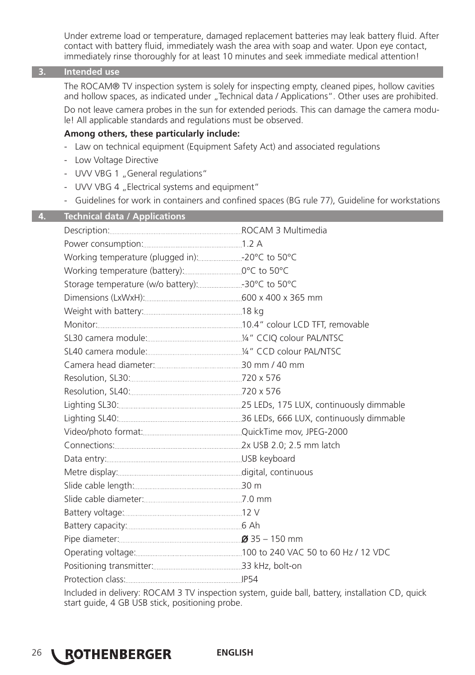 ROTHENBERGER ROCAM 3 Multimedia User Manual | Page 28 / 360