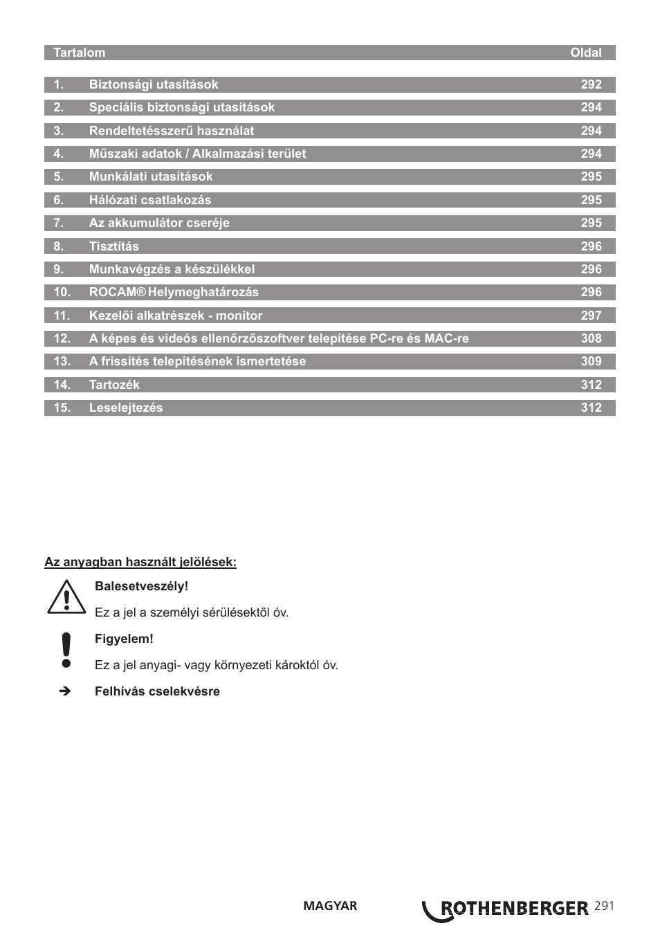ROTHENBERGER ROCAM 3 Multimedia User Manual | Page 293 / 360