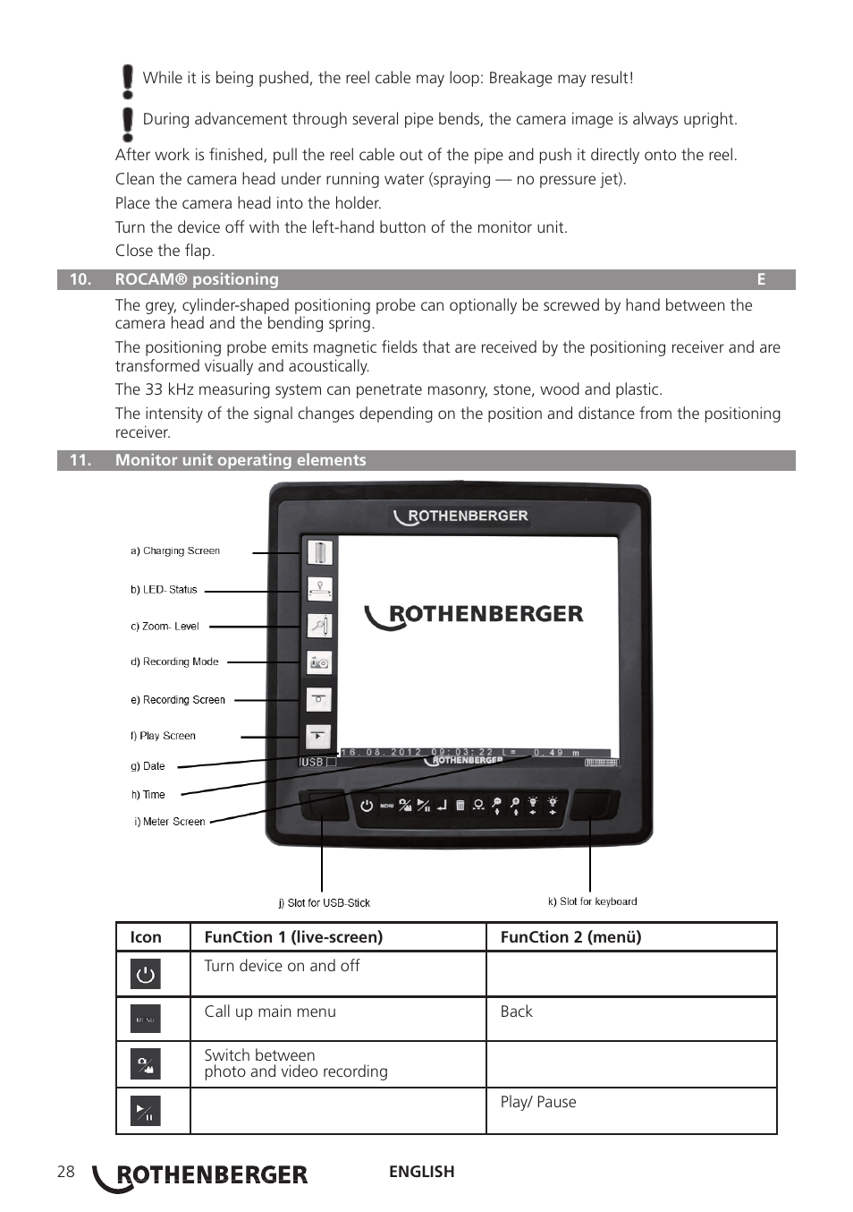 ROTHENBERGER ROCAM 3 Multimedia User Manual | Page 30 / 360