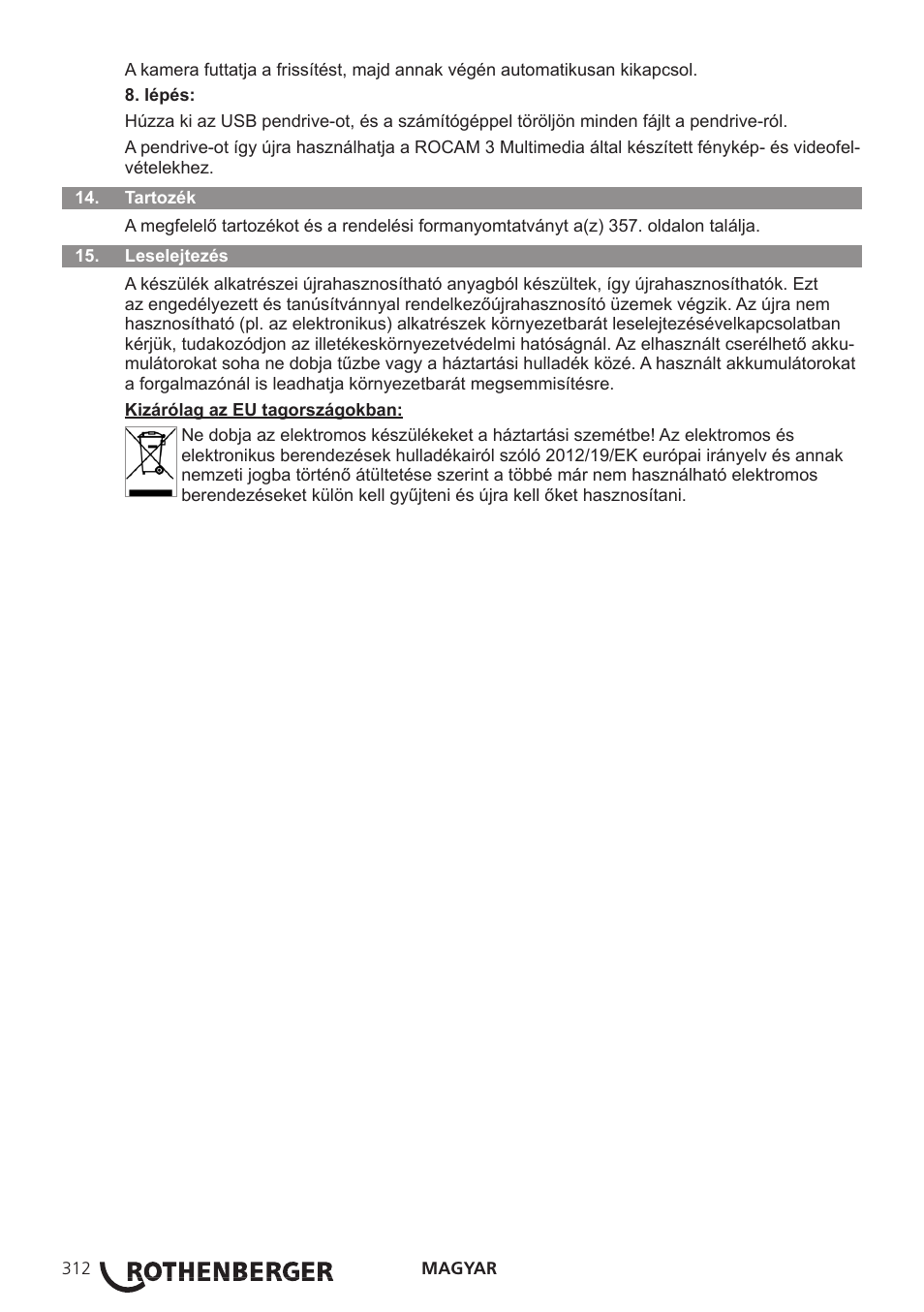 ROTHENBERGER ROCAM 3 Multimedia User Manual | Page 314 / 360