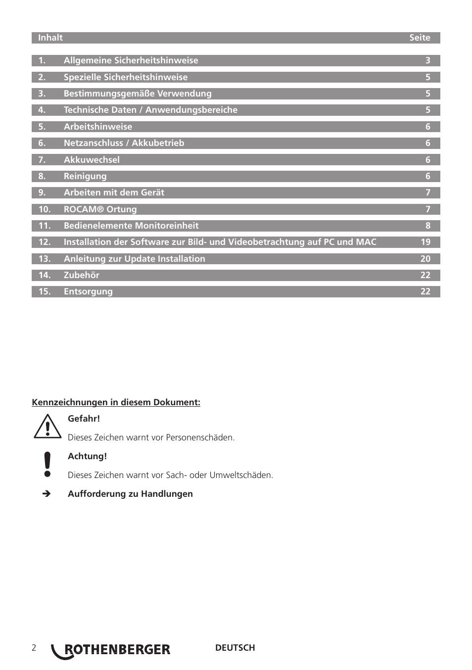 ROTHENBERGER ROCAM 3 Multimedia User Manual | Page 4 / 360