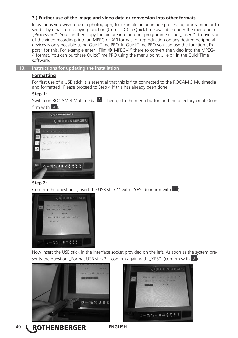 ROTHENBERGER ROCAM 3 Multimedia User Manual | Page 42 / 360