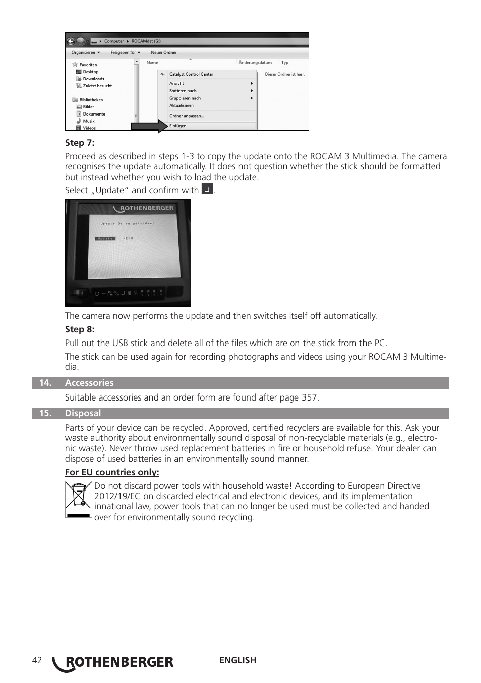 ROTHENBERGER ROCAM 3 Multimedia User Manual | Page 44 / 360