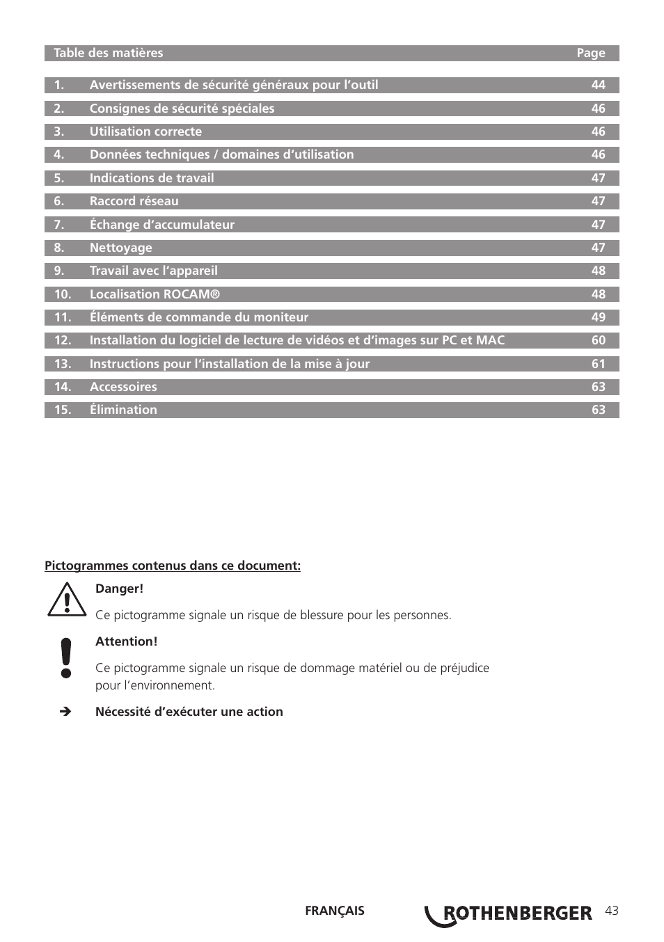 ROTHENBERGER ROCAM 3 Multimedia User Manual | Page 45 / 360