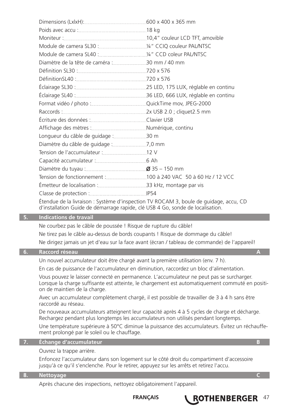 ROTHENBERGER ROCAM 3 Multimedia User Manual | Page 49 / 360