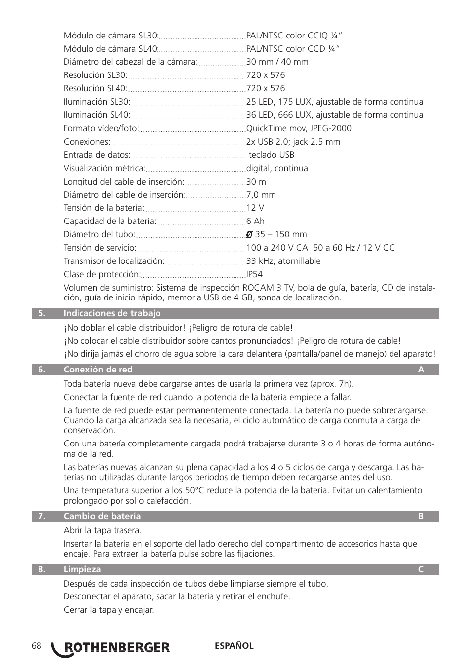 ROTHENBERGER ROCAM 3 Multimedia User Manual | Page 70 / 360
