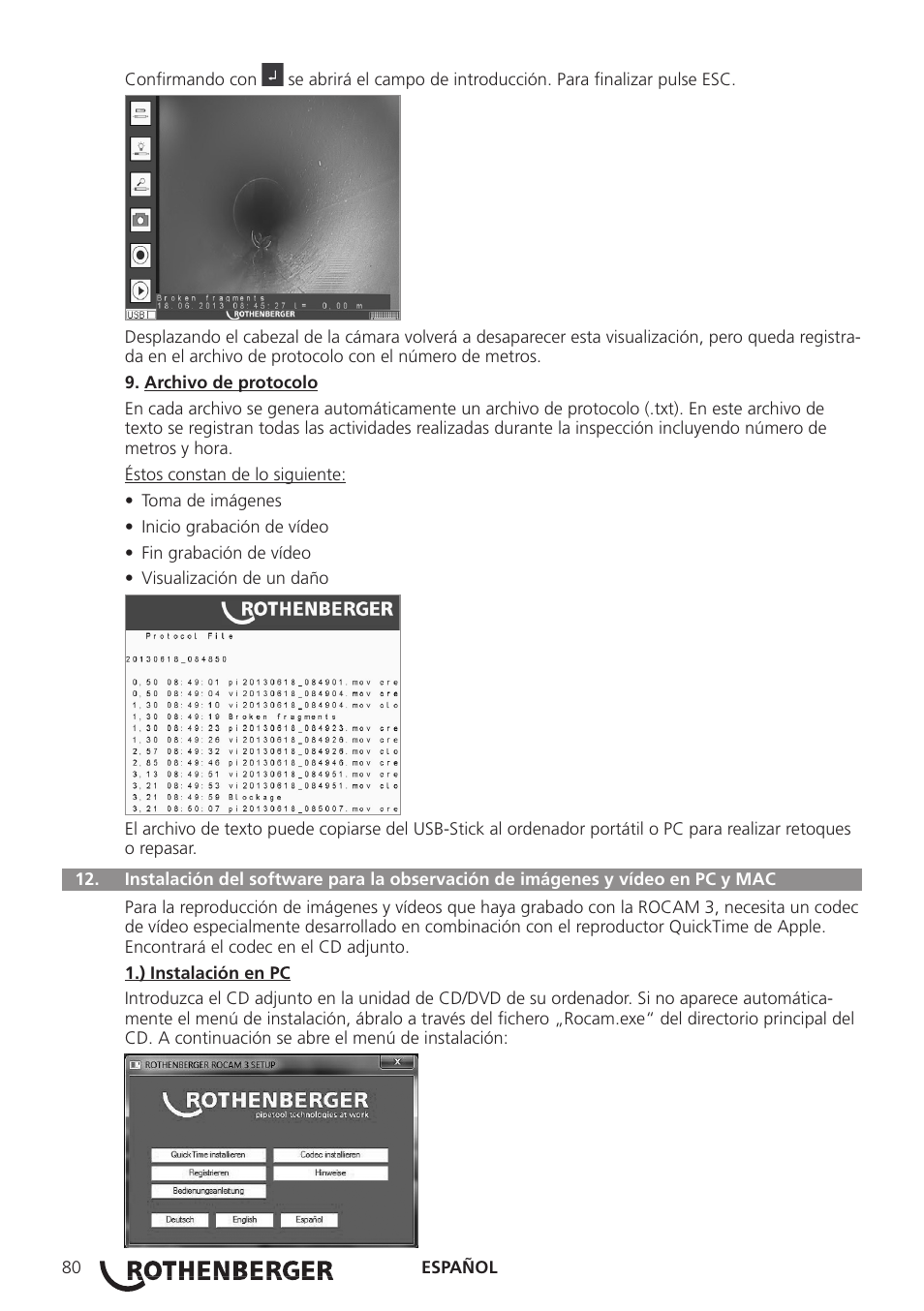 ROTHENBERGER ROCAM 3 Multimedia User Manual | Page 82 / 360