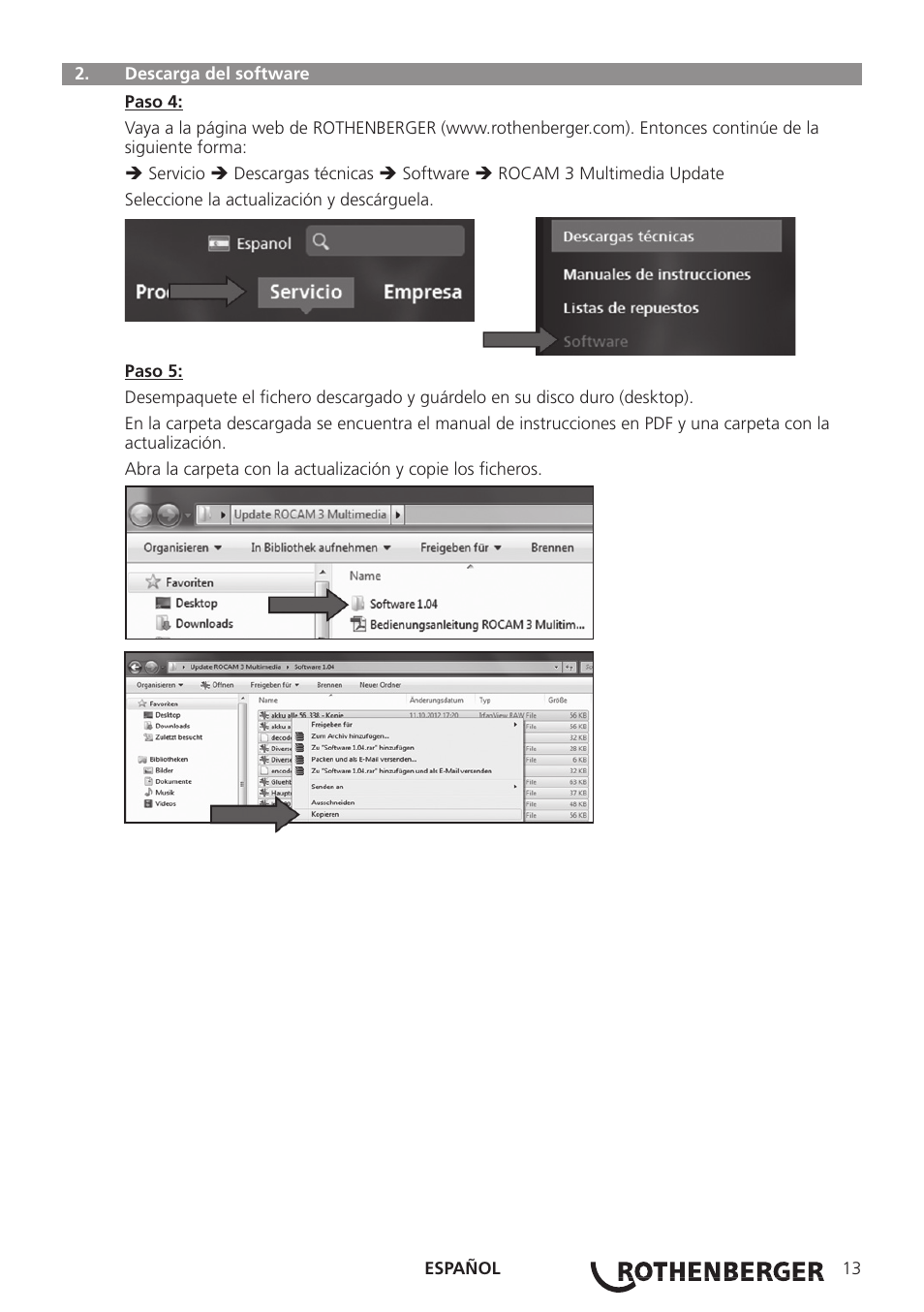 ROTHENBERGER ROCAM 3 Multimedia Softwareinstallation User Manual | Page 13 / 56