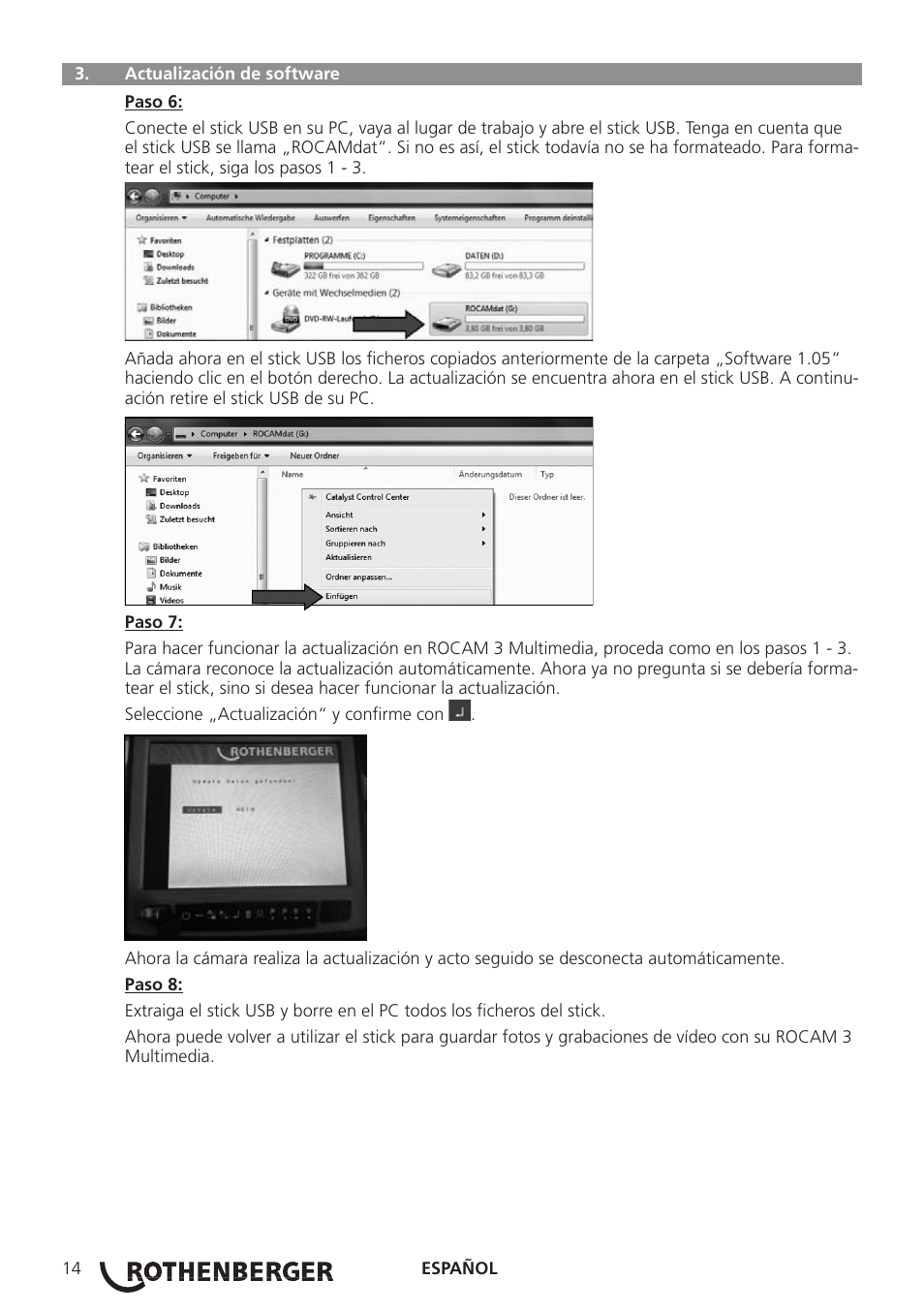 ROTHENBERGER ROCAM 3 Multimedia Softwareinstallation User Manual | Page 14 / 56