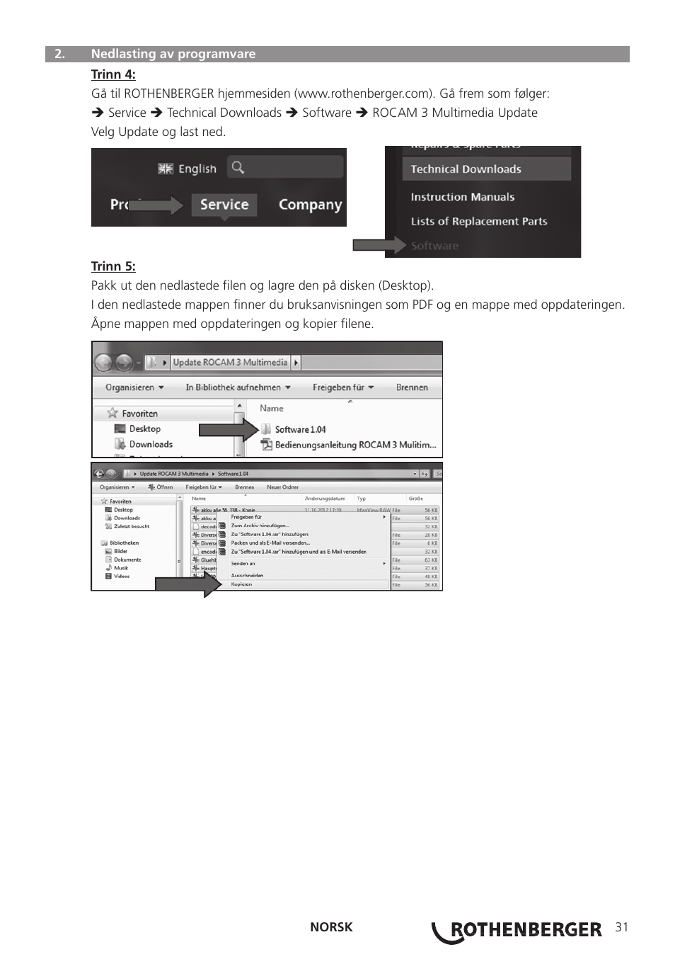 ROTHENBERGER ROCAM 3 Multimedia Softwareinstallation User Manual | Page 31 / 56