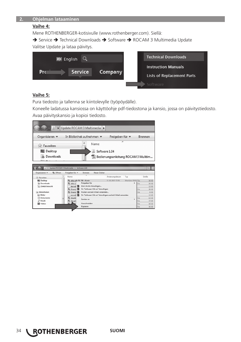 ROTHENBERGER ROCAM 3 Multimedia Softwareinstallation User Manual | Page 34 / 56