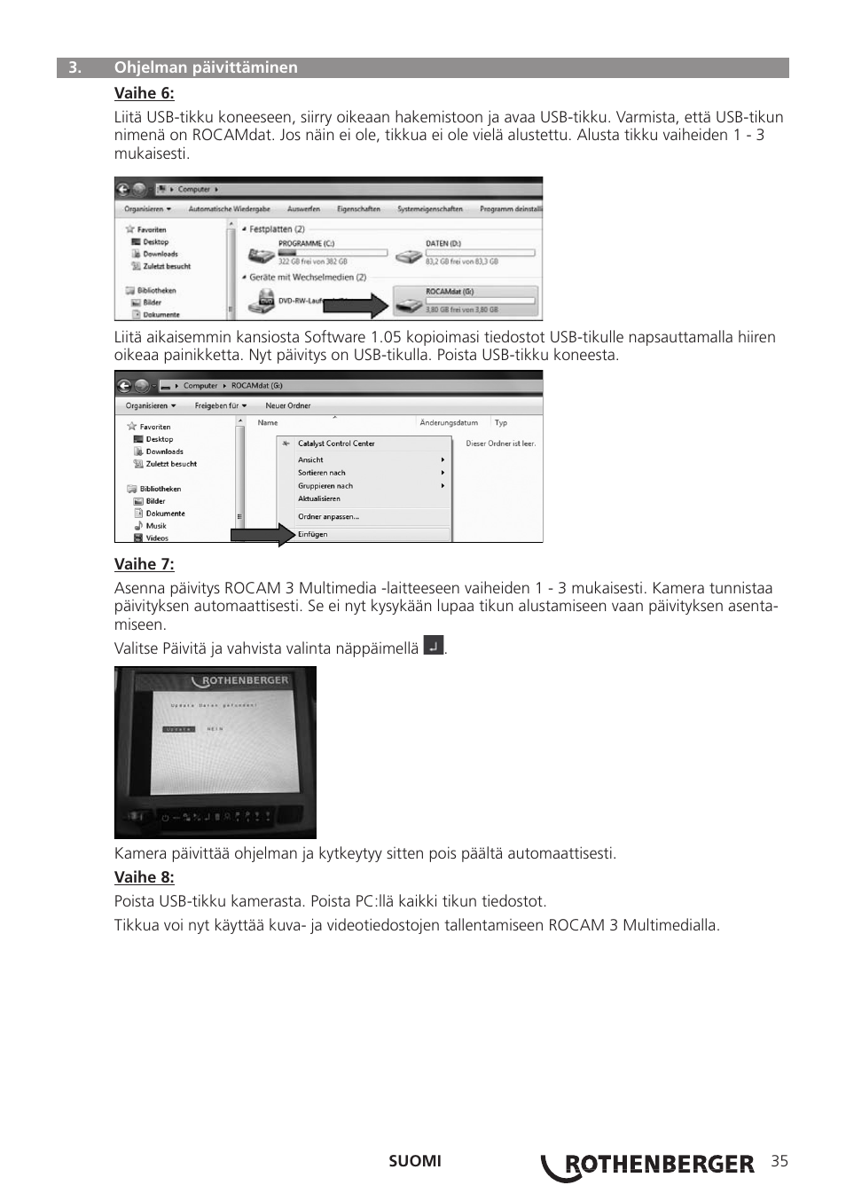 ROTHENBERGER ROCAM 3 Multimedia Softwareinstallation User Manual | Page 35 / 56