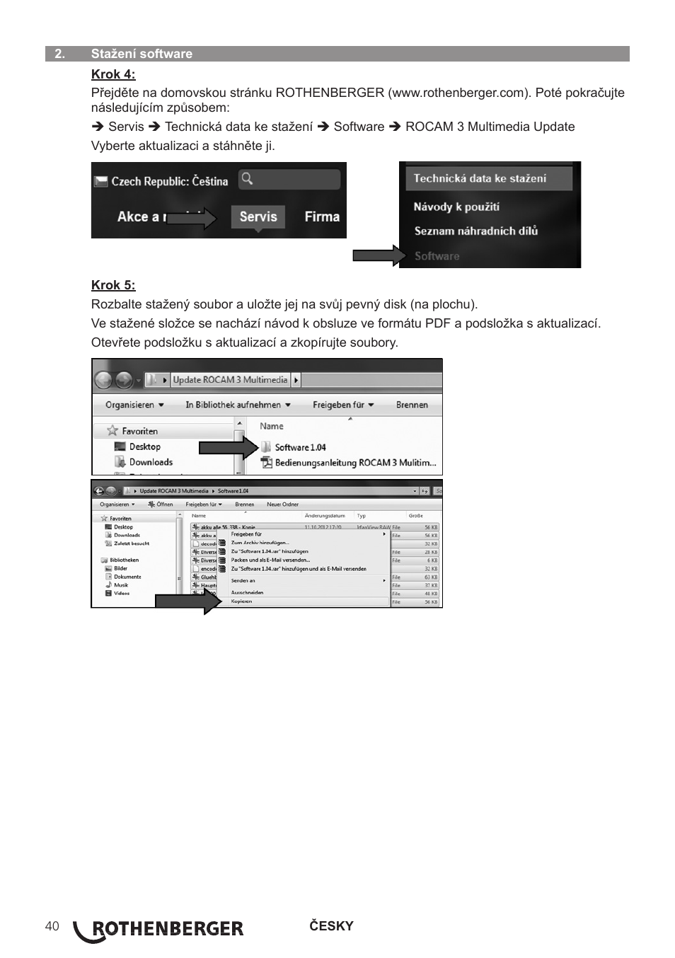 ROTHENBERGER ROCAM 3 Multimedia Softwareinstallation User Manual | Page 40 / 56
