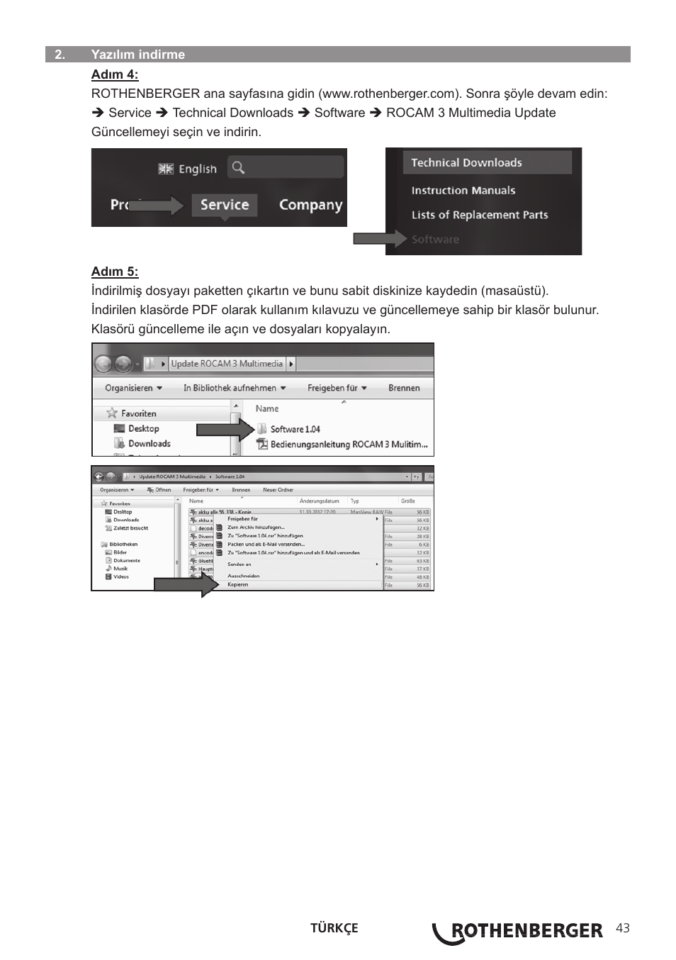 ROTHENBERGER ROCAM 3 Multimedia Softwareinstallation User Manual | Page 43 / 56