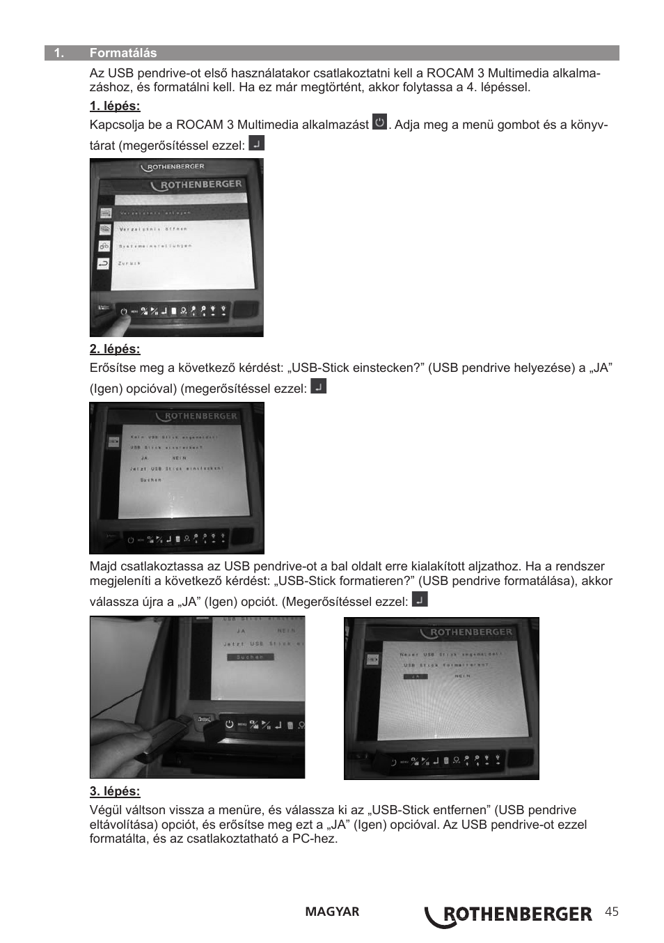 ROTHENBERGER ROCAM 3 Multimedia Softwareinstallation User Manual | Page 45 / 56