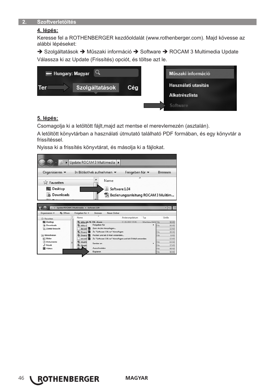 ROTHENBERGER ROCAM 3 Multimedia Softwareinstallation User Manual | Page 46 / 56