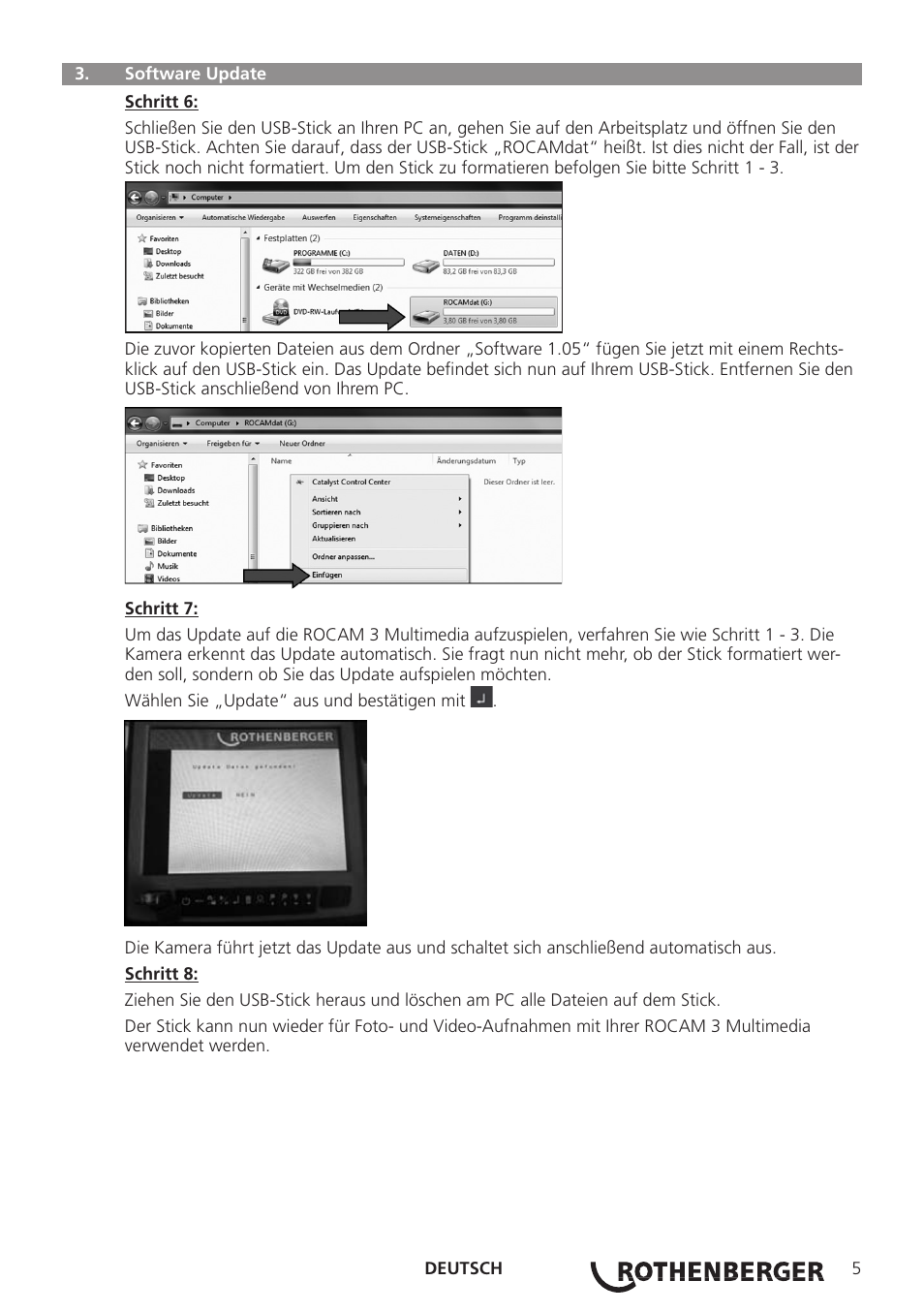 ROTHENBERGER ROCAM 3 Multimedia Softwareinstallation User Manual | Page 5 / 56